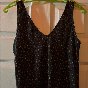 Caution To The Wind Black Floral Tank Top